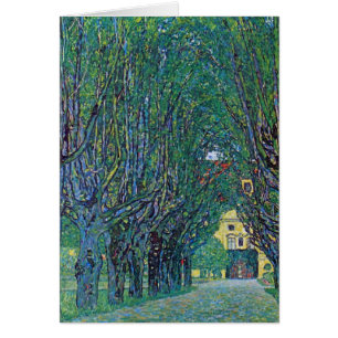 Cartão Avenida no Parque Schloss Kammer de Gustav Klimt