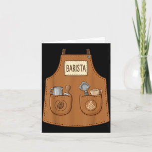 Cartão Avental engraçado de Barista Café Expresso Fantasi