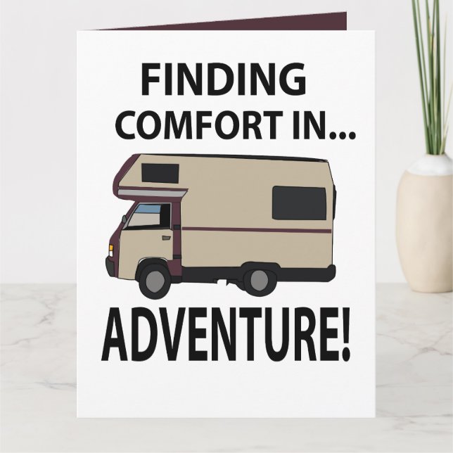 Cartão Aventura de Acampamento em RV Rving (Frente)