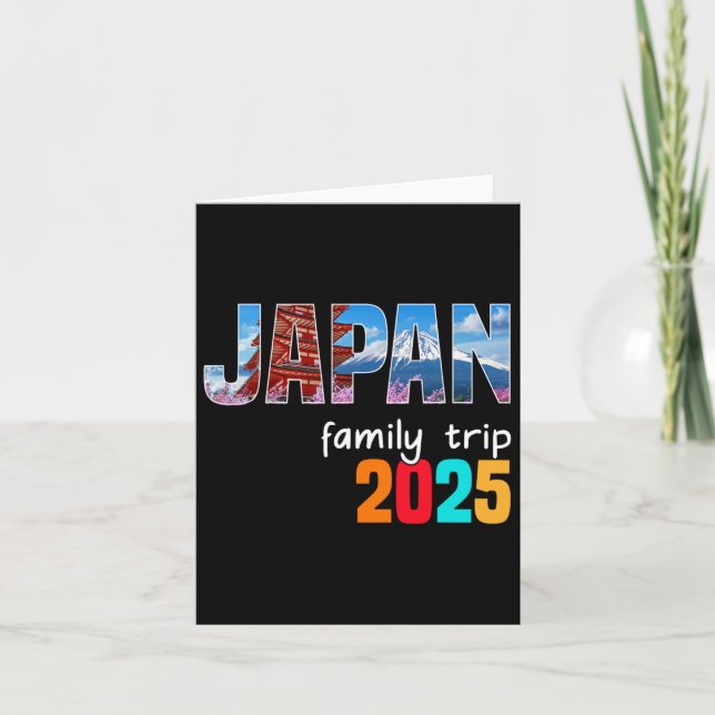 Cartão Aventura de viagem em família em Tóquio Japão 2025 (Frente)