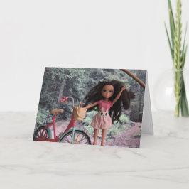 Cartão Aventuras na minha bicicleta.