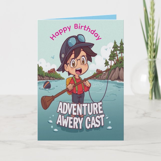 Cartão Avery's Adventure Birthday Bash (Frente)