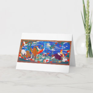 Cartão Aves, Animais e Plantas Flores (Esquerda) Jakuchu