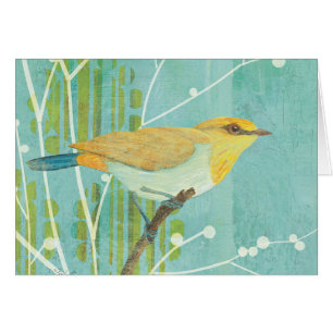 Cartão Aves canoras do céu azul