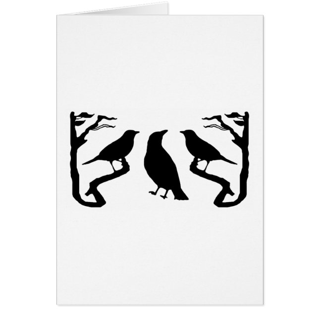 Cartão Aves Silhouette (Frente)