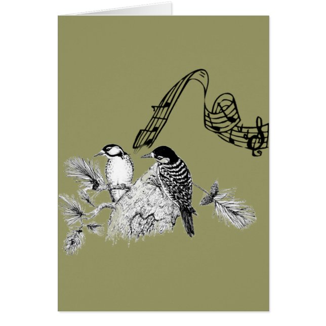 Cartão Aves Vintage (Frente)
