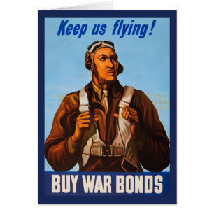 Cartão Aviadores Afro-Americanos Combatem Pilotos do WW2