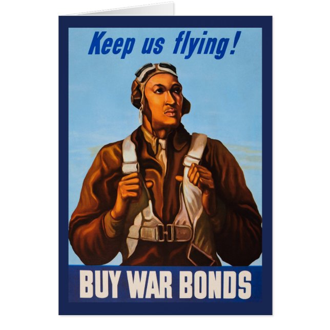 Cartão Aviadores Afro-Americanos Combatem Pilotos do WW2 (Frente)