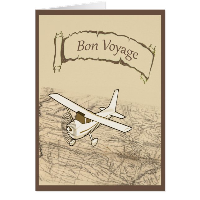 Cartão Avião do bon voyage (Frente)