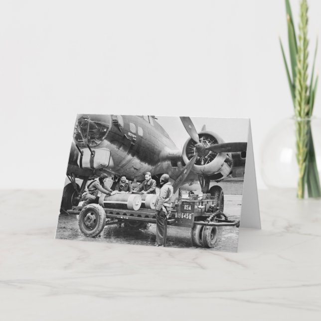 Cartão Avião e Tripulação WW2: 1940 (Frente)