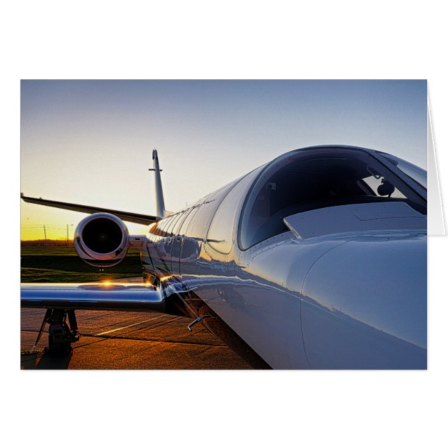 Cartão Avião Jet Privado (Frente Horizontal)