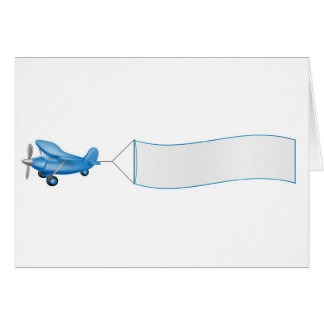Cartão Avião que puxa a bandeira