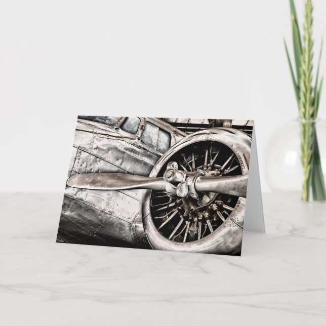 Cartão Avião Vintage (Frente)