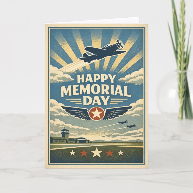 Cartão Aviation Wings of Valor Memorial Day  (Frente)