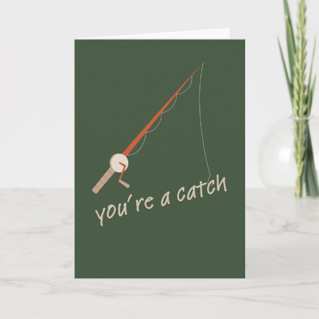 Cartão Avid Fisherman Father's Day Card (Frente)