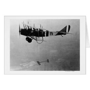 Cartão Aviões de Curtiss JN-4 Jenny com asa modelo