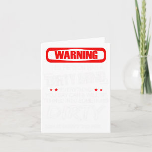 Cartão Aviso A Esta Pessoa Tem Uma Mente Suja Tudo Que Vo