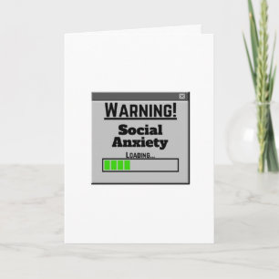 Cartão Aviso Ansiedade Social Carregando Guia