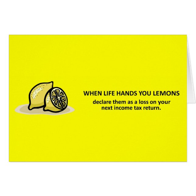 Cartão Aviso de Imposto de Renda Contábil Funny (Frente Horizontal)