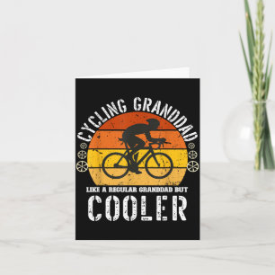 Cartão Avô Ciclista Divertido Ciclista Vintage Pôr do Sol