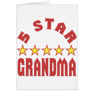 Cartão Avó Cinco Estrelas