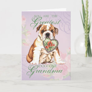 Cartão Avó do Coração Bulldog