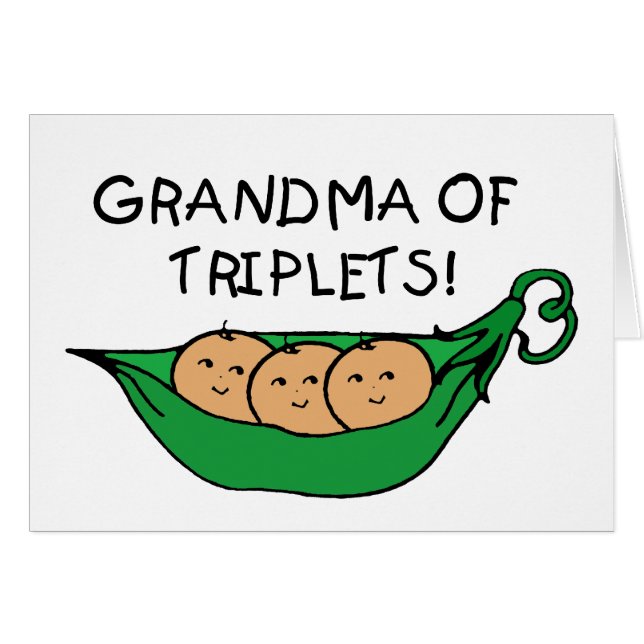 Cartão Avó do vagem das objectivas triplas (Frente Horizontal)