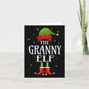 Cartão Avó Elf Xmas Matando Família Grupo Natal Pa