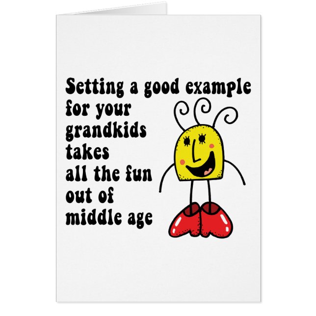 Cartão Avó engraçada (Frente)