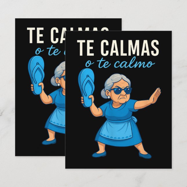 Cartão Avó Espanhola Mexicana Engraçada (Frente/Verso)