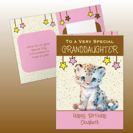 Cartão Avô especial Crianças-leopardo anos-castanhos