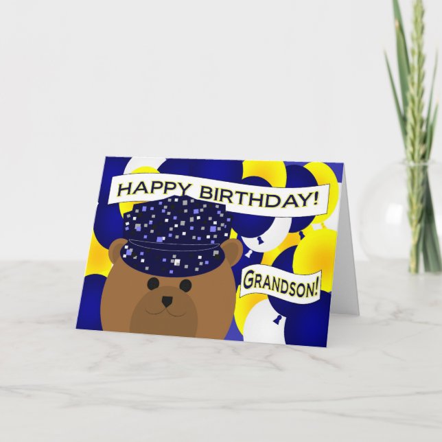 Cartão Avô - Feliz Ativo Marinho de Aniversário! (Frente)