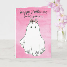 Cartão Avó Feliz de Halloween, Fantasma Pinkoween