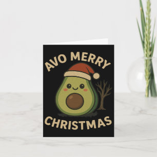 Cartão Avo Felry Natal Engraçado Avocado Pun