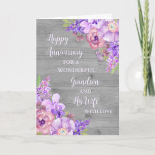 Cartão Avô Floral e seu aniversário de esposa