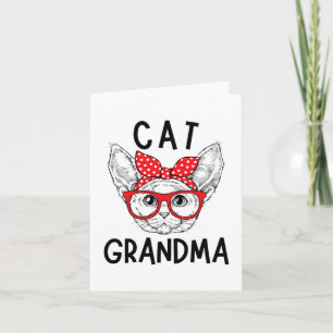 Cartão Avó Gatos Amantes do Devon Rex Cat Nana Dia das Mã