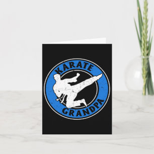 Cartão Avô Karate A Lutar Contra O Vovô Karate