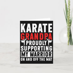 Cartão Avô Karate Apoiando Meu Avô Caratê