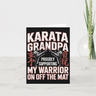Cartão Avô Karate Apoiando Meu Avô Caratê