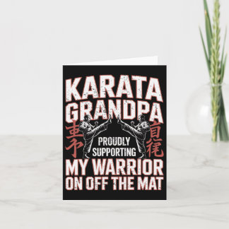 Cartão Avô Karate Apoiando Meu Avô Caratê