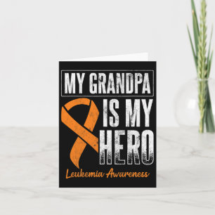Cartão Avô Meu Herói Cancer Leucemia Sensibilização