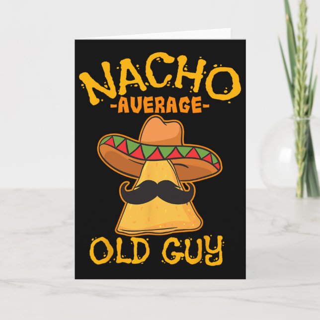 Cartão Avô Mexicano Nacho Cara Normal Cinco De (Frente)
