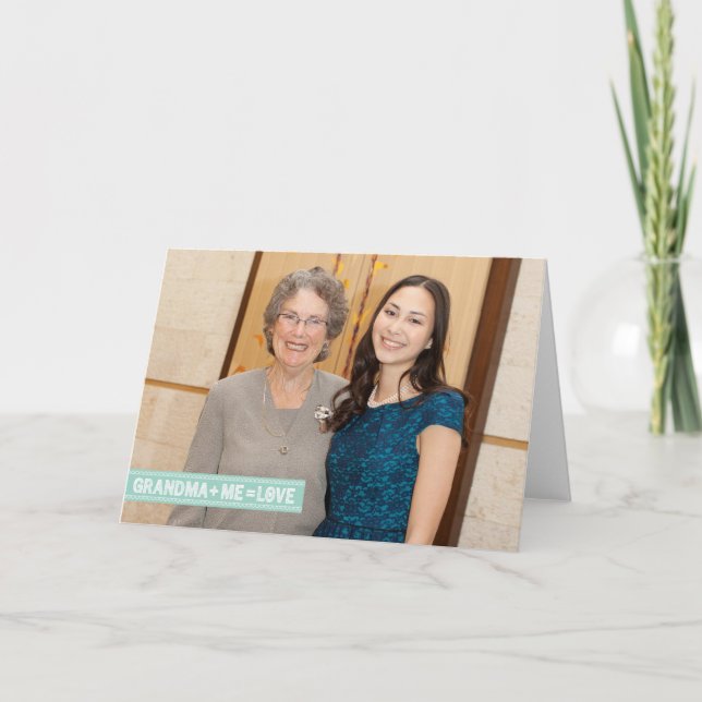 Cartão Avó + Mim = amor! (Frente)