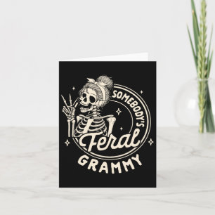 Cartão Avó Nana Mimi Gigi Esqueleto Alguém Feral G