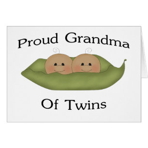 Cartão Avó orgulhosa dos gêmeos