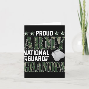 Cartão Avô orgulhoso da Guarda Nacional do Exército Famíl