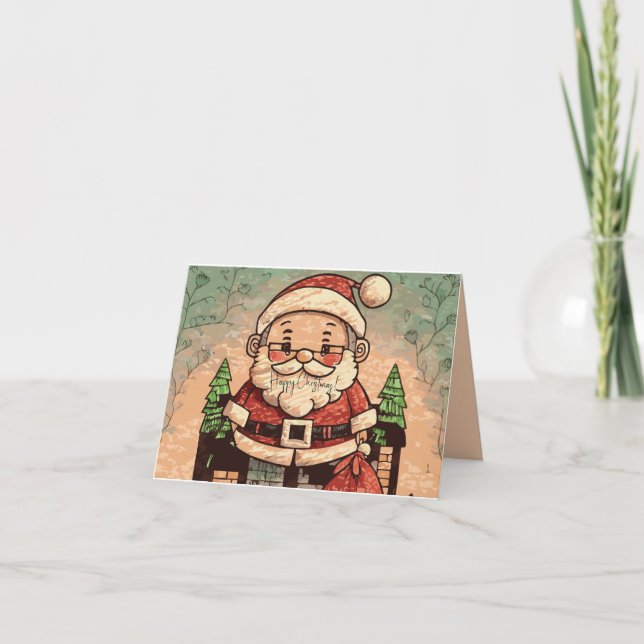 Cartão Avô Papai Noel Fofo (Frente)
