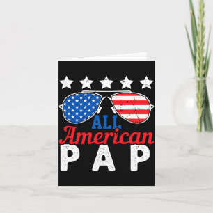 Cartão Avô Patriótico Americano Pap Retro 4 De Julho