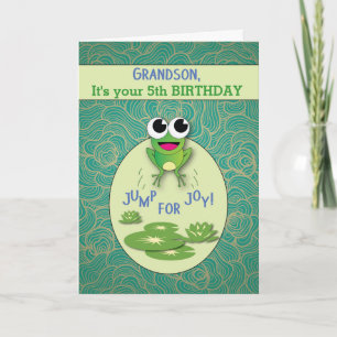 Cartão Avô, Personalize Qualquer Idade, Aniversário, Sapo