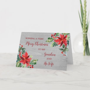Cartão Avô Russo e sua esposa Feliz Natal